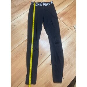 Nike Pro Dri Fit Womens Black Compression Leggings Athletic Workout Pants Size S